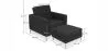 Designer Armchair with Footrest - Upholstered in Cashmere - Konel image 7