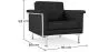 Armchair with armrests - Upholstered in leather - Town image 7