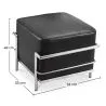 Square footrest - Leather upholstered - Kart image 7