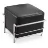 Square footrest - Leather upholstered - Kart image 7