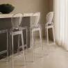 Bar Stool with Backrest - Transparent Design - 65cm - Victoria Queen image 7