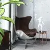 Armchair with Armrests - Aviator Style - Leather and Metal - Cocoon image 7