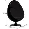Egg Design Armchair - Upholstered in Faux Leather - Eny image 7