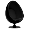 Buy Egg Design Armchair - Upholstered in Faux Leather - Eny Black 44502 - prices