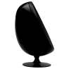 Buy Egg Design Armchair - Upholstered in Faux Leather - Eny Black 44502 at Privatefloor