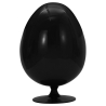 Buy Egg Design Armchair - Upholstered in Faux Leather - Eny Black 44502 in the United Kingdom
