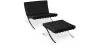 Designer Armchair with Footrest - Upholstered in Faux Leather - Town image 7
