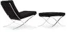 Designer Armchair with Footrest - Upholstered in Faux Leather - Town image 7