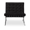 Buy Designer Armchair with Footrest - Upholstered in Faux Leather - Town Black 13183 - in the UK