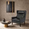Armchair with Armrests - Retro Style - Upholstered in Leather - Michal image 7