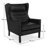 Armchair with Armrests - Retro Style - Upholstered in Leather - Michal image 7