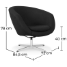 Buy Iven Lounge Chair - Faux Leather Black 16752 - in the UK
