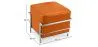  Square Footrest - Upholstered in Faux Leather - Kart image 7