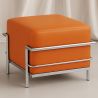  Square Footrest - Upholstered in Faux Leather - Kart image 7