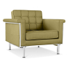 Buy Armchair with Armrests - Upholstered in Faux Leather - Town Olive 13180 - prices