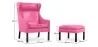 Armchair with Footrest - Upholstered in Polyurethane Leather - Micah image 7
