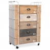 Buy Wooden Chest of Drawers - Industrial Design - Joy Natural wood 58845 in the United Kingdom