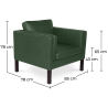 Buy Armchair with Armrest - Upholstered in Faux Leather - Betzalel Black 15440 in the United Kingdom