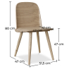 Buy Wooden chair Scandinavian style Berd Natural wood 58387 - prices