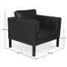 Armchair with Armrest - Upholstered in Leather - Betzalel image 7