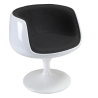 Buy Lounge Chair - White Design Chair - Fabric Upholstery - Geneva Black 13158 - prices
