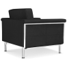 Buy Armchair with armrests - Upholstered in leather - Town Black 13181 in the United Kingdom