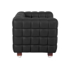 Buy Armchair with Footrest - Upholstered in Padded Leather - Nubus Black 13187 - prices