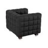 Armchair with Footrest - Upholstered in Padded Leather - Nubus image 7