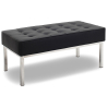 Buy Design Bench - 2 seats - Upholstered in Leather - Konel Black 13214 - prices