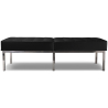 Buy Bench Upholstered in Polyurethane - 3 Seats - Knoll Black 13216 - in the UK