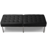Buy Bench Upholstered in Polyurethane - 3 Seats - Knoll Black 13216 at Privatefloor