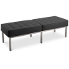 Buy Bench Upholstered in Leather - 3 Seats - Knoll Black 13217 - prices