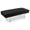 Buy Bench Upholstered in Leather - 2 Seats - Town Black 13220 - prices