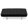 Buy Bench Upholstered in Leather - 2 Seats - Town Black 13220 at Privatefloor