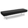 Buy Bench upholstered in faux leather - 3 seats - Town Black 13222 - prices