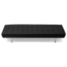 Buy Bench upholstered in faux leather - 3 seats - Town Black 13222 at Privatefloor