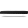 Buy Bench Upholstered in Leather - 3 Seats - Town  Black 13223 - in the UK