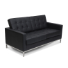 Buy Leather Upholstered Sofa - 2 Seater - Konel Black 13243 - prices