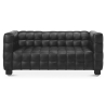 Buy Polyurethane Leather Upholstered Sofa - 2 Seater - Nubus Black 13252 - in the UK