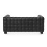 Buy Leather Upholstered Sofa - 2 Seater - Nubus Black 13253 in the United Kingdom