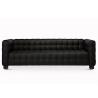 Buy Polyurethane Leather Upholstered Sofa - 3 Seater - Nubus  Black 13255 - in the UK