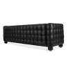 Buy Polyurethane Leather Upholstered Sofa - 3 Seater - Nubus  Black 13255 in the United Kingdom