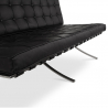 Buy Polyurethane Leather Upholstered Sofa - 2 Seater - Town  Black 13262 in the United Kingdom