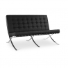 Buy Polyurethane Leather Upholstered Sofa - 2 Seater - Town  Black 13262 - prices