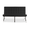 Buy Leather Upholstered Sofa - 2 Seater - Town  Black 13263 - in the UK