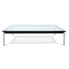 Buy Square coffee table - Glass - 120 cm - Kart Steel 13299 in the United Kingdom
