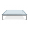 Buy Square coffee table - Glass - 120 cm - Kart Steel 13299 - in the UK