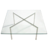 Buy Square coffee table - Glass - 19mm - Town Steel 13309 - in the UK