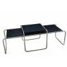 Set of 2 Stackable Coffee Tables - Wood and Steel - Lacky image 7