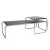 Set of 2 Stackable Coffee Tables - Wood and Steel - Lacky image 7